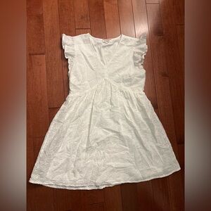White Eyelet Mini Dress Size Small - Andree by Unit